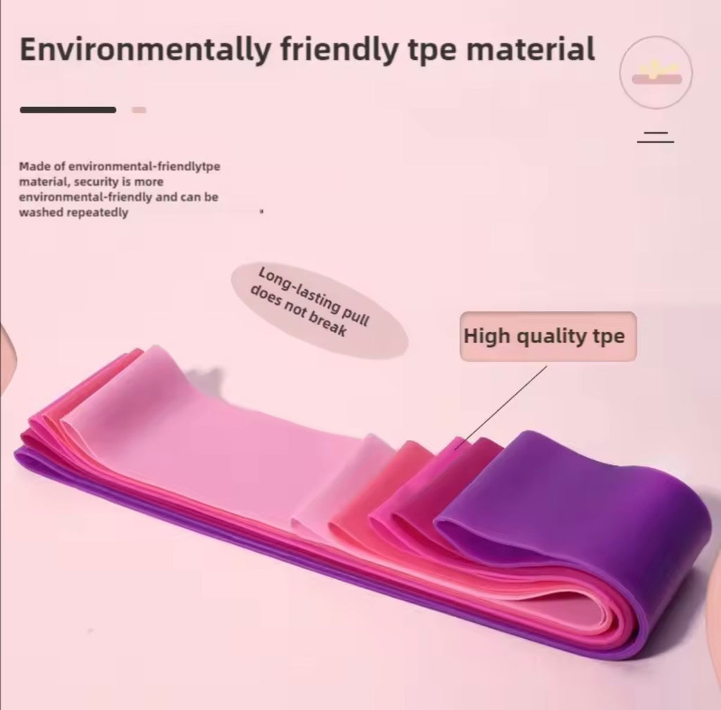 5 Piece Exercise Resistance Bands, Latex Loop Set. For Strength Training, Home & Travel