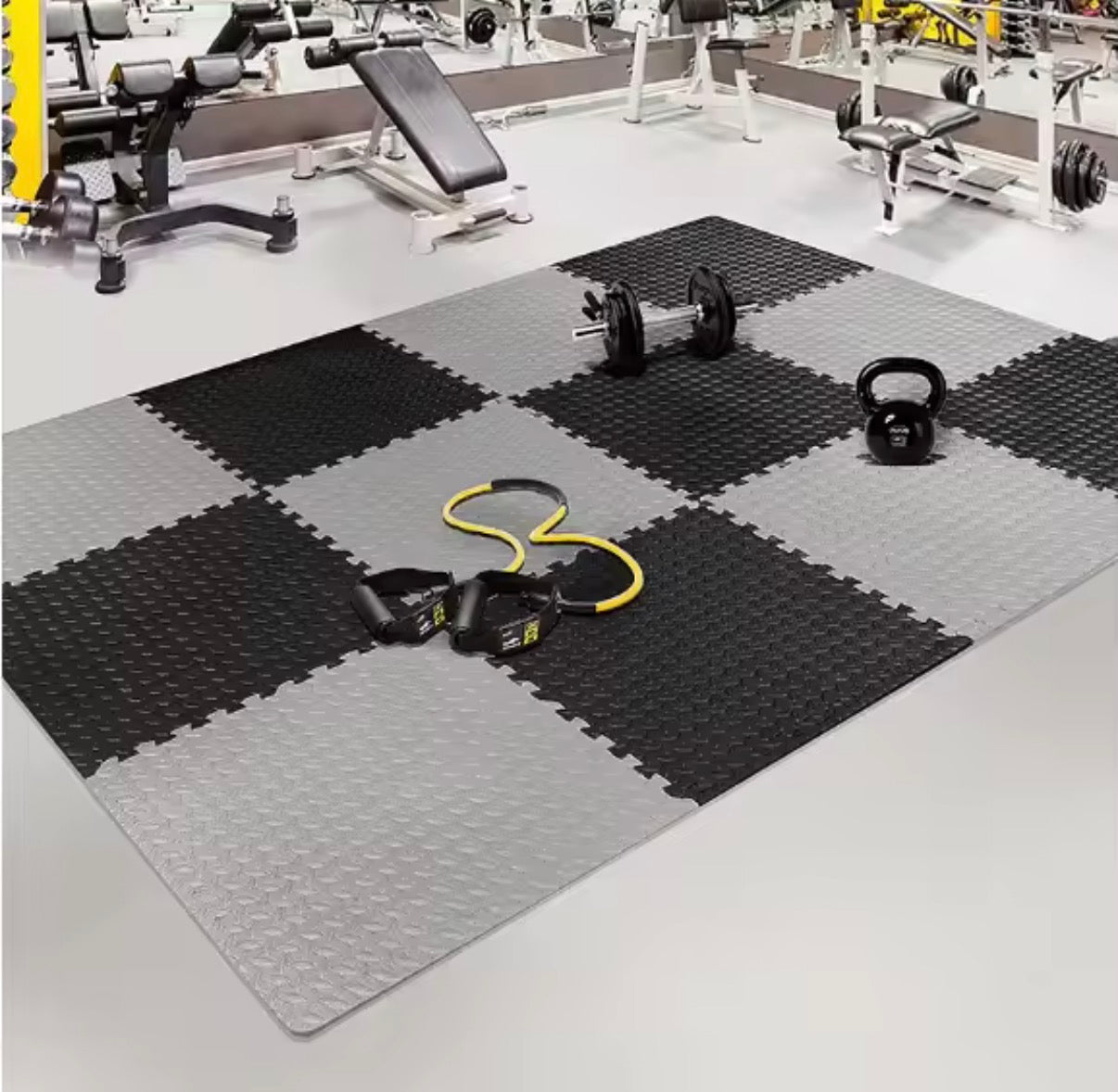 30x30cm 16 Pcs Interlocking Yoga Mat Home Gym and Yoga Equipment Protective Mat EVA Foam Non Slip Flooring Indoor Fitness