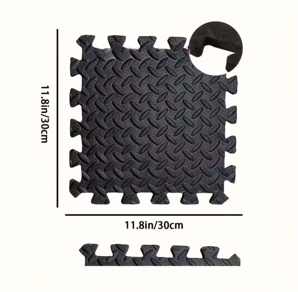 30x30cm 16 Pcs Interlocking Yoga Mat Home Gym and Yoga Equipment Protective Mat EVA Foam Non Slip Flooring Indoor Fitness