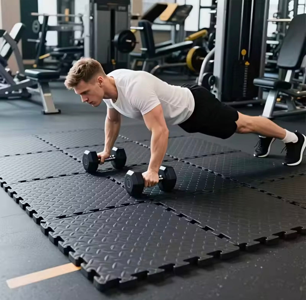 30x30cm 16 Pcs Interlocking Yoga Mat Home Gym and Yoga Equipment Protective Mat EVA Foam Non Slip Flooring Indoor Fitness